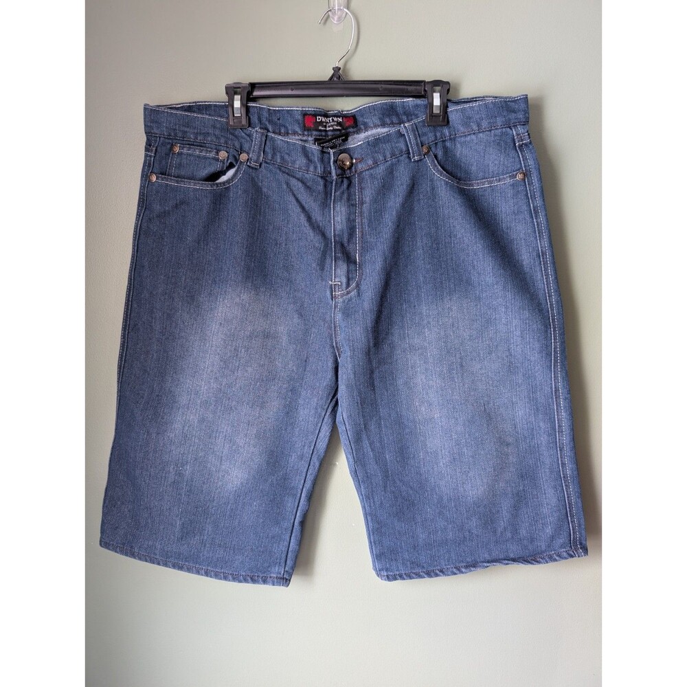 Dwntwn Express Mens Denim Shorts Sz 38 Blue Baggy Wide Skater Y2K